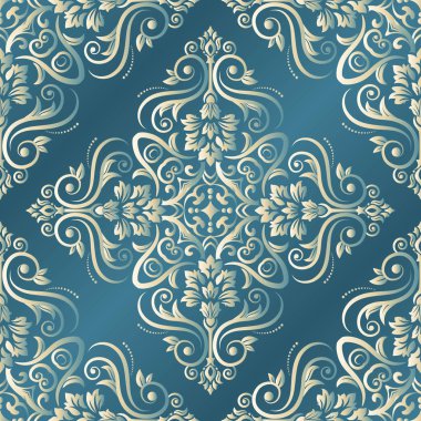 Barok Dikişsiz Desen. Patte ile Vintage süs şablonu