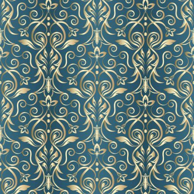 Dikişsiz oryantal desen. Vektör Vintage çiçek Dikişsiz Patter