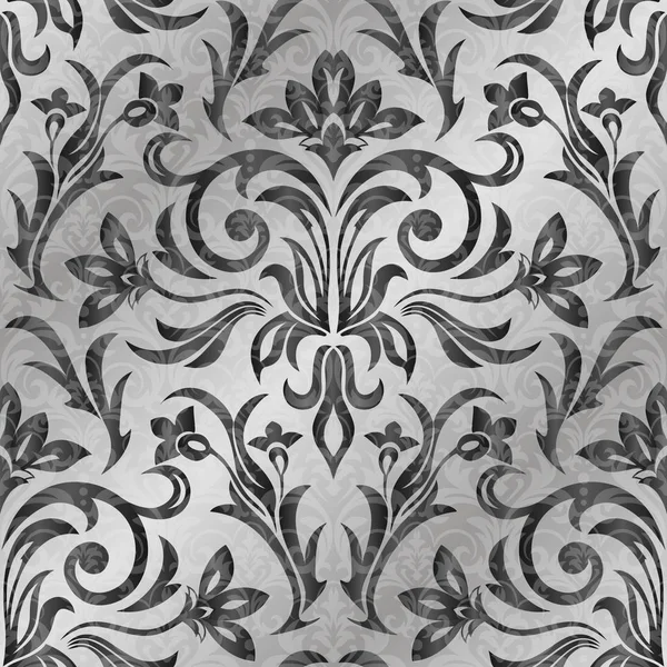 Lujoso patrón de Damasco Decoración de adorno vectorial. Fondo barroco — Vector de stock