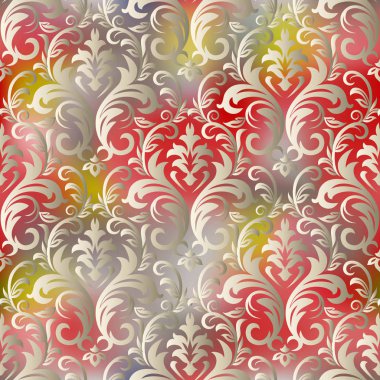 Damasko süsleme ile Seamless modeli. Klasik vintage desen. 