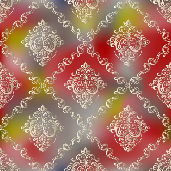 Seamless Damask Wallpaper. Seamless oriental pattern. Classic vi — Stock Vector