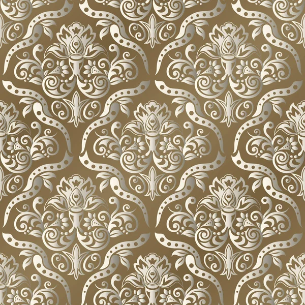 Vector vintage floral elemento de patrón sin costura. Papel pintado Damasco — Vector de stock