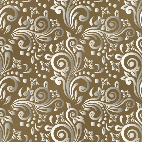 Pola mulus abstrak dengan ornamen. Wallpaper dalam gaya - Stok Vektor