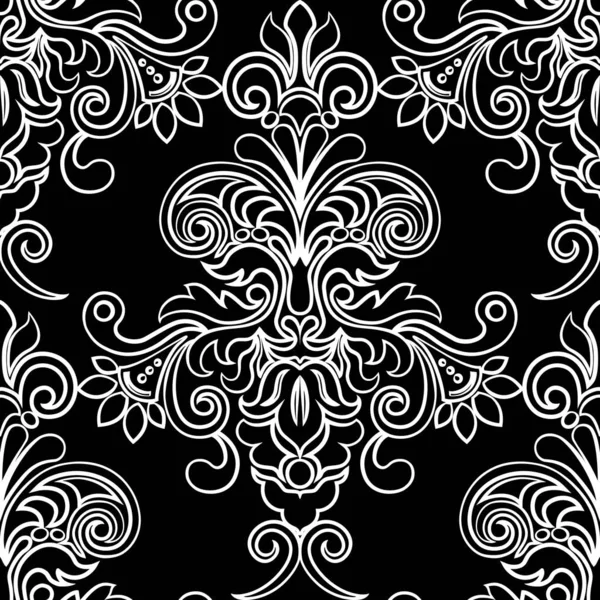 Seamless oriental pattern. Vector vintage floral seamless patter — Stock Vector