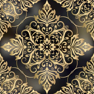 Sorunsuz vektör arka plan. Pat ile Vintage süs şablonu