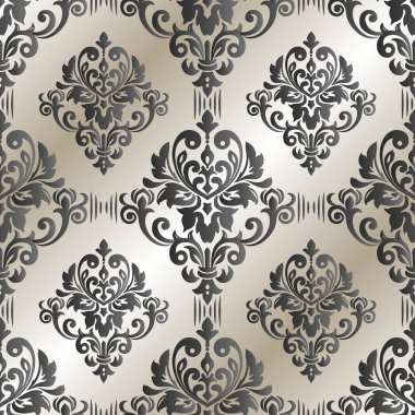 Retro tarzında damask desen ile Vintage arka plan. Sorun -suz 