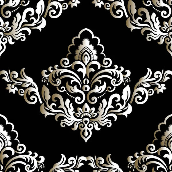 Vintage ornamental template with pattern. Seamless designer flor — Stock Vector