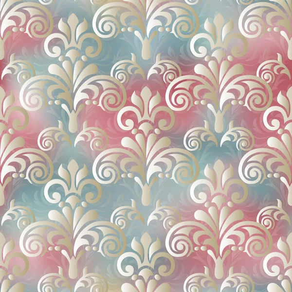 Damask vintage Seamless background Pattern. Elegant luxury textu — Stock Vector