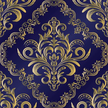 retro tarzı damask desenli antika arka plan.