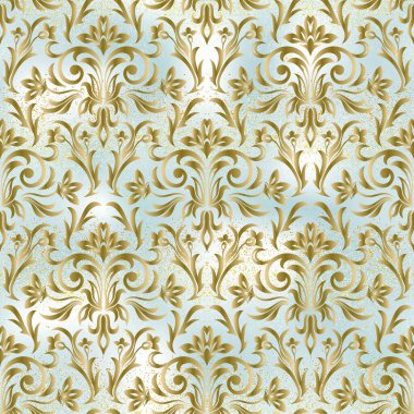 Kusursuz Damask Duvar Kağıdı. Kusursuz oryantal desen. Klasik vintage arkaplan