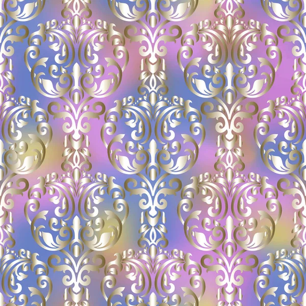 Seamless Oriental Pattern Vintage Floral Seamless Pattern Element Damask Wallpaper — Stock Photo, Image