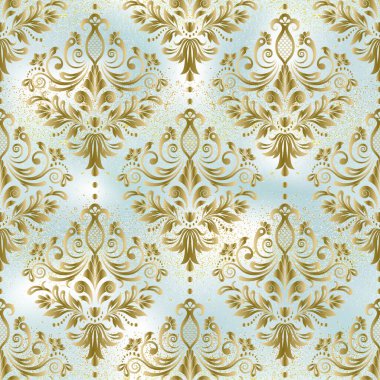  Damask duvar kağıdı. Arkaplan veya duvar kağıdı tasarımı için kusursuz damaske deseni.