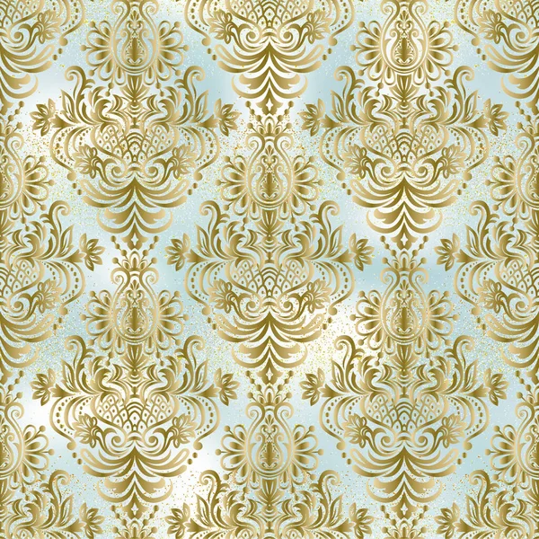 Arka plan ya da duvar kağıdı tasarımı için kusursuz damaske deseni. Damask duvar kağıdı. Kusursuz oryantal desen