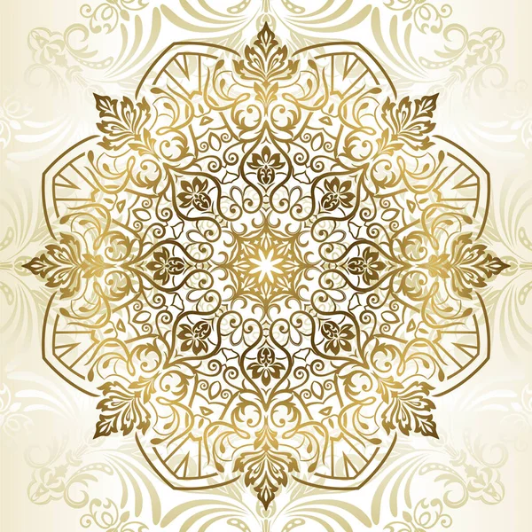 Mandala Elemento Decorativo Vintage Vetor — Vetor de Stock