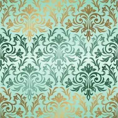 Arka plan ya da duvar kağıdı tasarımı için kusursuz damaske deseni. Damask duvar kağıdı.