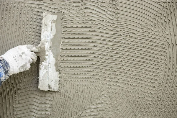 Ement application using wet facade renovation technology — Stock Image Ement application using wet facade renovation technology Stock Image