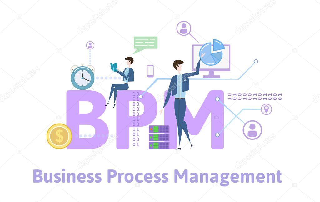 Get Business Process Management Bpm Icon Background