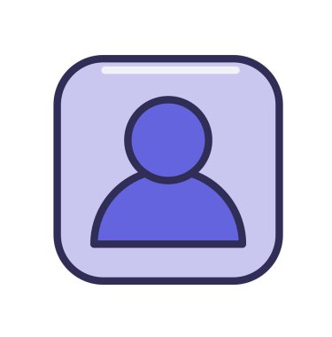 Adam avatar, profil simgesi. Çizgi vektör çizim renkli. Beyaz arka plan üzerinde izole.