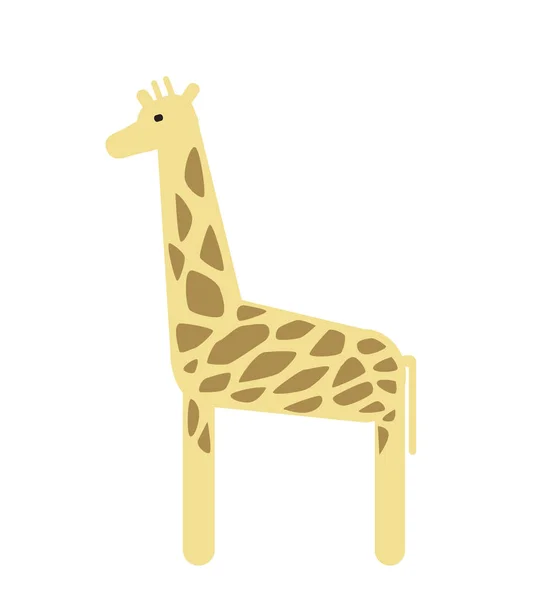 Giraff. Flat vektorillustration. Isolerad på vit bakgrund. — Stock vektor