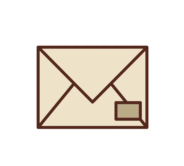 Icono de sobre de correo. Ilustración vectorial de línea. Aislado sobre fondo blanco . — Archivo Imágenes Vectoriales