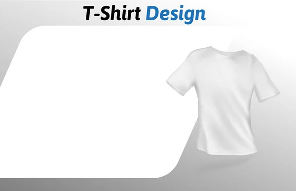 Modelo de design de camiseta em branco. Prepara o modelo de t-shirt. Ilustração vetorial, isolada sobre fundo branco . — Vetor de Stock
