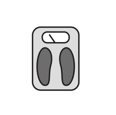 Basküller. Karikatür tasarım simgesi. Renkli düz vektör çizim. Beyaz arka plan üzerinde izole.