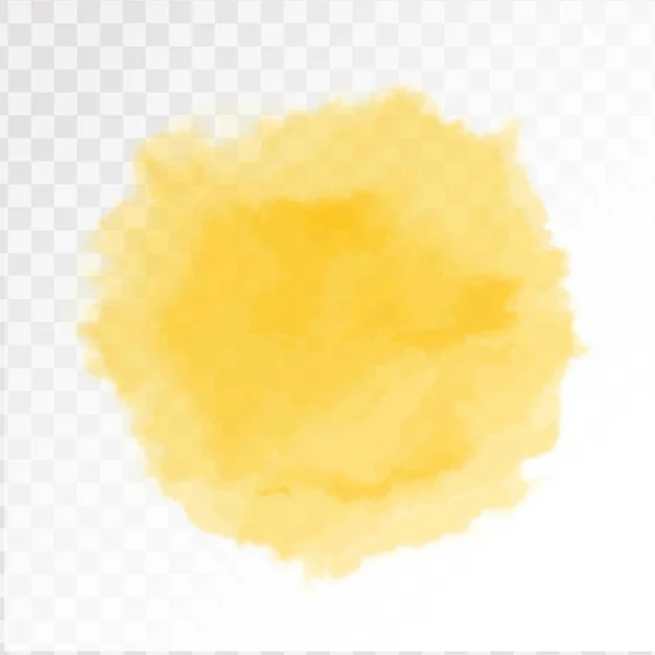 Gelbe Aquarellsonne Isoliert Auf Transparentem Hintergrund Vektorillustration — Stockvektor