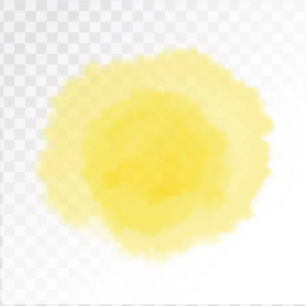Sole ad acquerello, isolato su sfondo trasparente. Illustrazione vettoriale . — Vettoriale Stock