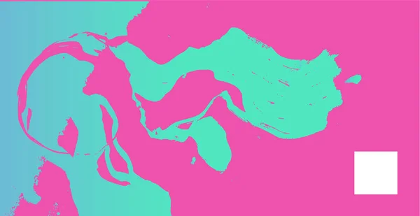 Abstrakt grön och rosa neon bakgrund. Abstrakta grunge vektorillustration, horisontell. — Stock vektor