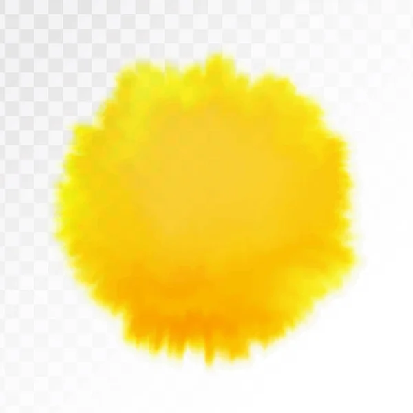Tache aquarelle rouge et jaune, isolé sur fond transparent. Élément de texture. Illustration vectorielle . — Image vectorielle