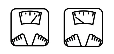 Max 'ten Min' e diyet pulları, basit siyah beyaz taslak simgesi. Düz vektör çizimi. Beyazda izole edilmiş.