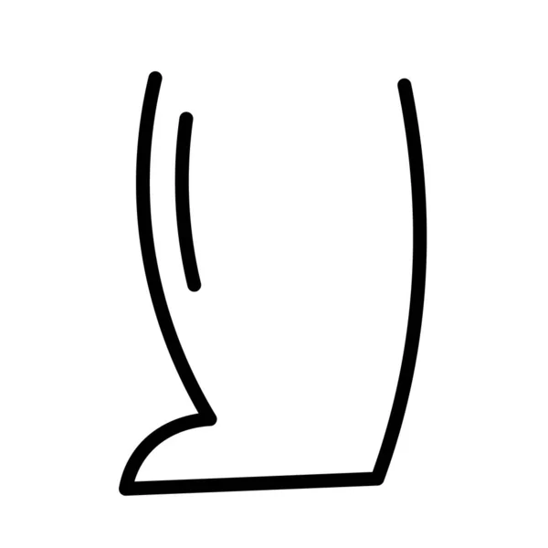 Edema en gezwollen been zwart-wit omtrek pictogram. Platte vectorillustratie. geïsoleerd op wit. — Stockvector