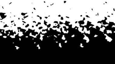 Soyut CGI hareket grafikleri, hareket eden siyah beyaz şekilli animasyon arkaplanı. CG hareket tasarım döngüsü.