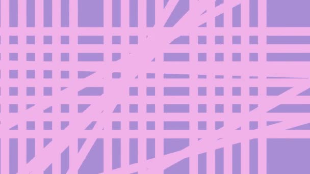 Thin moving pink lines on purple background, minimal animated backdrop. Motion design background. — Stock Video