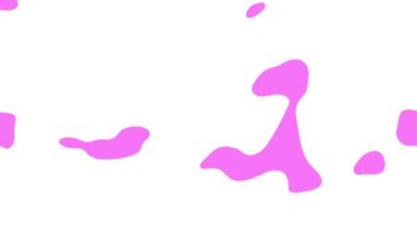 Beyaz arkaplanda pembe şekil değiştiren soyut animasyonlar. Kusursuz döngü canlandırmalı arkaplan, duvar kağıdı.