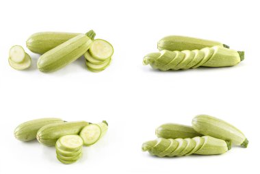 Beyaz bir arka plan üzerinde kabak. Taze ve lezzetli kabak