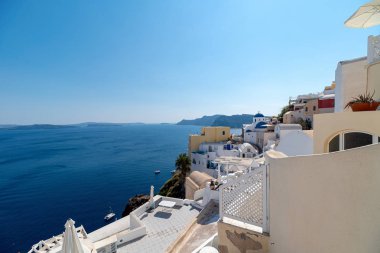 Oia köyü - Santorini Kiklad adası - Ege denizi - Yunanistan