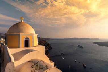 Thira Köyü - Ege Denizi - Santorini Adası - Yunanistan