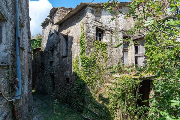 Vista Del Village Costa Soglio Antiguo Núcleo Residencial Municipio Orero — Foto de Stock