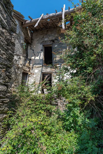 Vista Del Village Costa Soglio Antiguo Núcleo Residencial Municipio Orero — Foto de Stock