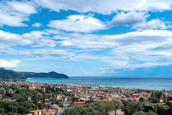 Uitzicht Baai Van Tigullio Chiavari Lavagna Sestri Levante Ligurische Zee — Stockfoto