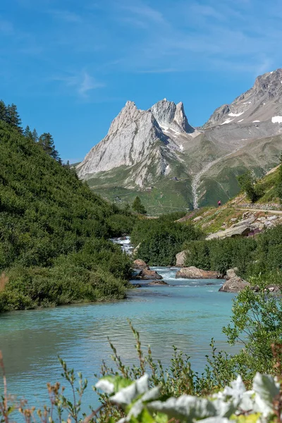 Kilátás Val Veny Courmayeur Valle Aosta Olaszország Stock Kép