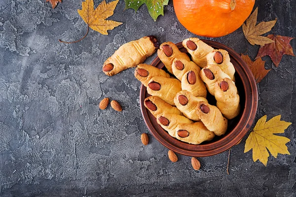 Galletas Dedos Bruja Receta Divertida Para Fiesta Halloween — Foto de Stock