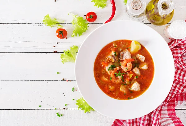 Nourriture Brésilienne Moqueca Capixaba Poissons Poivrons Dans Une Sauce Épicée — Photo