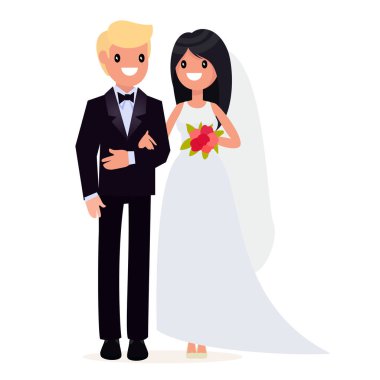 Gelin ve damat. Düğün. 