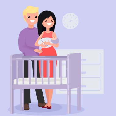 mutlu anne ve bebek. 