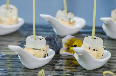 Bir büfe tablo Snacks