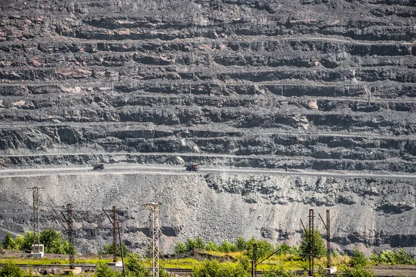 Estrazione Minerale Ferro Enorme Cava — Foto Stock