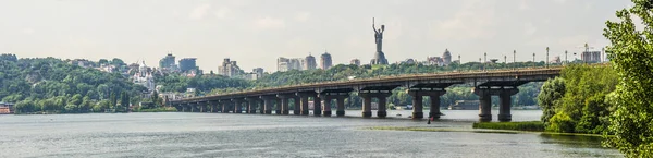 Panorama Orilla Derecha Del Puente Dnieper Paton — Foto de Stock