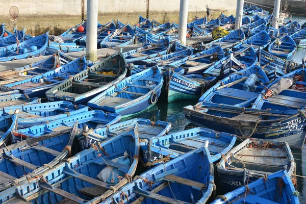 Essaouira Blue Fishing Boats — Stock Photo, Image